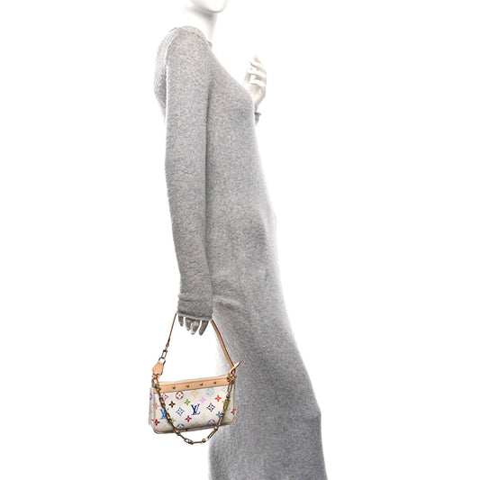 LV X TM Monogram Multicolor Pochette Accessories White