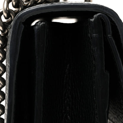 Pebbled Calfskin Small Dionysus Shoulder Bag Black