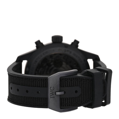 Ceramic Titanium Textile 41mm Pilot Top Gun Chronograph Automatic Watch Black IW388106