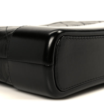 Aged Calfskin Quilted New Medium Gabrielle Hobo Black