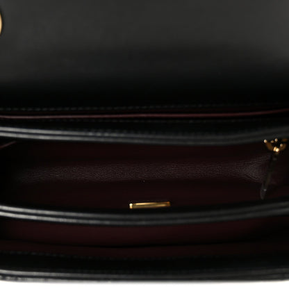 Lambskin Quilted Mini Trendy CC Dual Handle Flap Bag Black