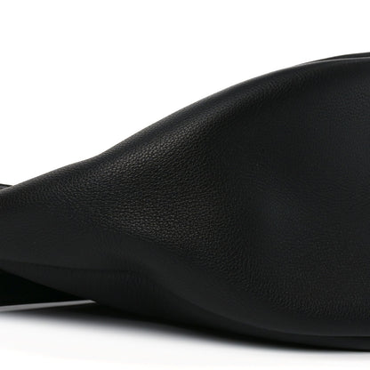 Grained Calfskin Large Slouchy Banana Bag Black