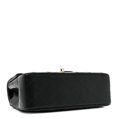 Lambskin Quilted Mini Rectangular Flap Black