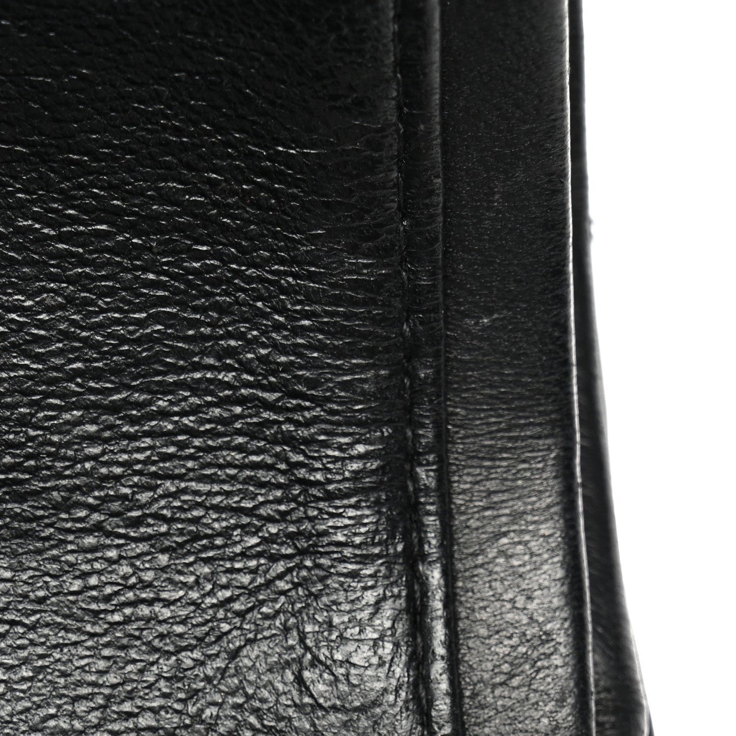 Patent Quilted Medium Double Flap Black