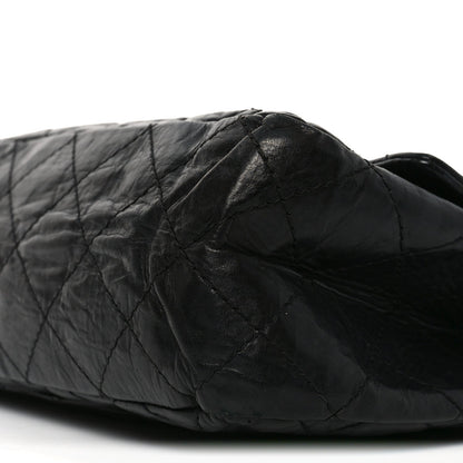 Aged Calfskin Quilted 2.55 Reissue 226 Flap Black