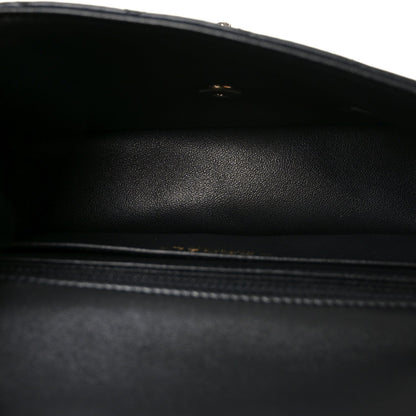 Lambskin Quilted Mini Rectangular Flap Black