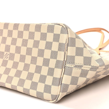 Damier Azur Neo Neverfull MM Rose Ballerine