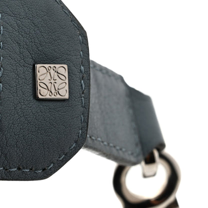 Satin Calfskin Pad Strap Stone Blue