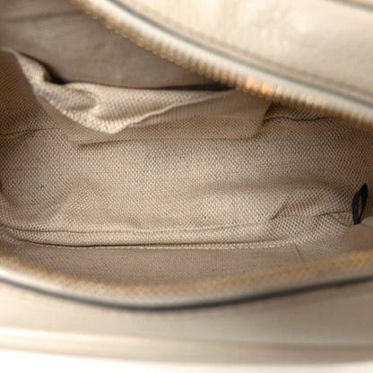 Pebbled Calfskin Small Soho Disco Bag Off White