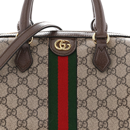 GG Supreme Monogram Web Small Ophidia Top Handle Bag Beige Ebony