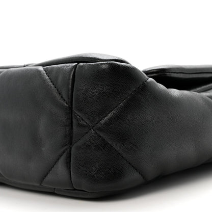 Lambskin Quilted Medium Chanel 19 Flap Black