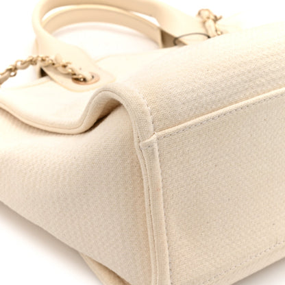 Mixed Fibers Small Deauville Tote White