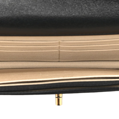 Shiny Lambskin Quilted Dynasty Wallet On Chain WOC Black