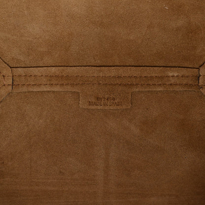 Shiny Calfskin Medium Puzzle Fold Tote Umber