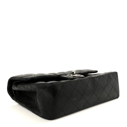 Lambskin Quilted Small Double Flap Black