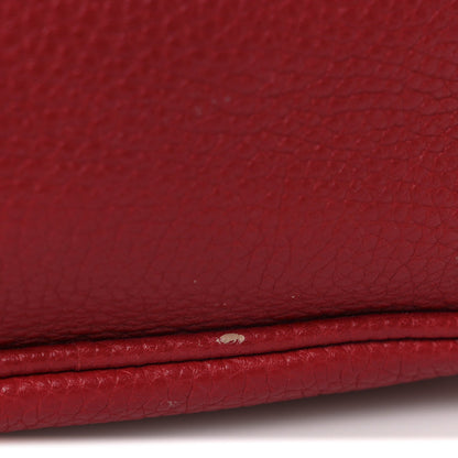Pebbled Calfskin Small Soho Disco Bag Vibrant Red