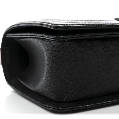 Caviar Quilted Medium Boy Flap Black
