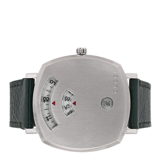 Stainless Steel Calfskin 35mm Grip Quartz Watch Green