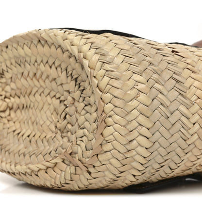 Raffia Small Basket Tote Bag Natural Tan