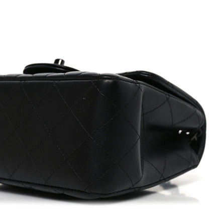 Lambskin Quilted Mini Square Flap So Black