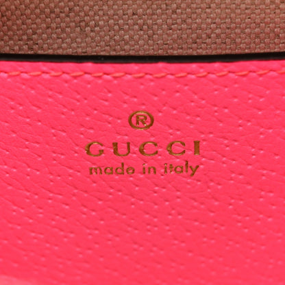 GG Supreme Monogram Textured Dollar Calfskin Web Ophidia Small Crossbody Bag Beige Ebony Fuchsia