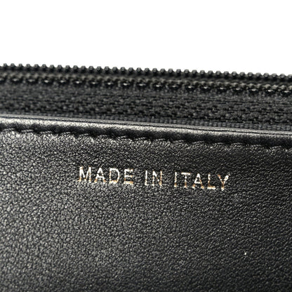 Lambskin Quilted Trendy CC Wallet On Chain WOC Black