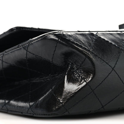 Glazed Calfskin Quilted 2.55 Reissue 226 Flap So Black