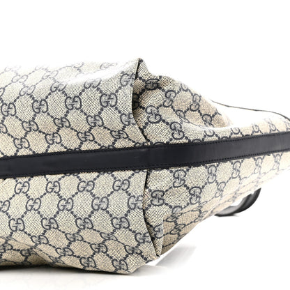 GG Supreme Monogram Denim Small Totissima Reversible Tote Beige Blue