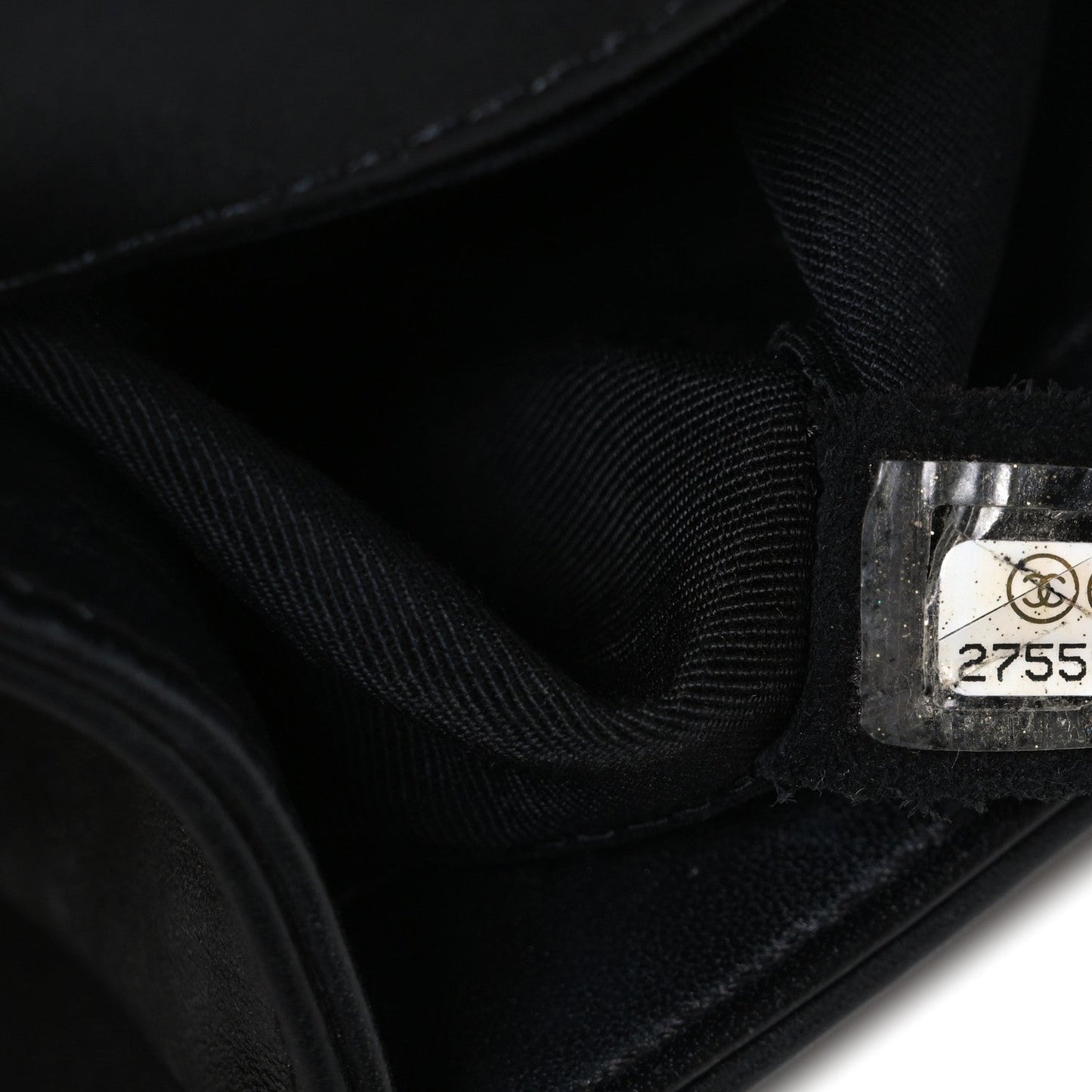 Calfskin Braided Small Boy Flap Black