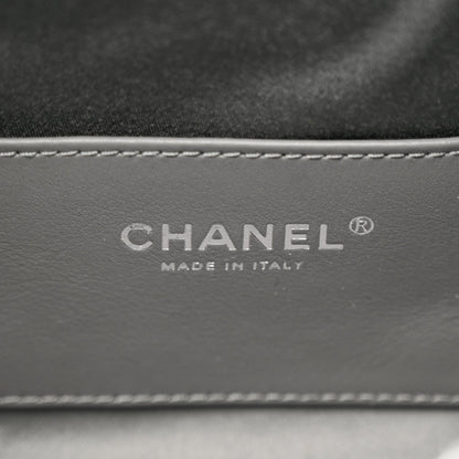 Metallic Caviar Quilted Mini Chanel 25 Handbag Anthracite