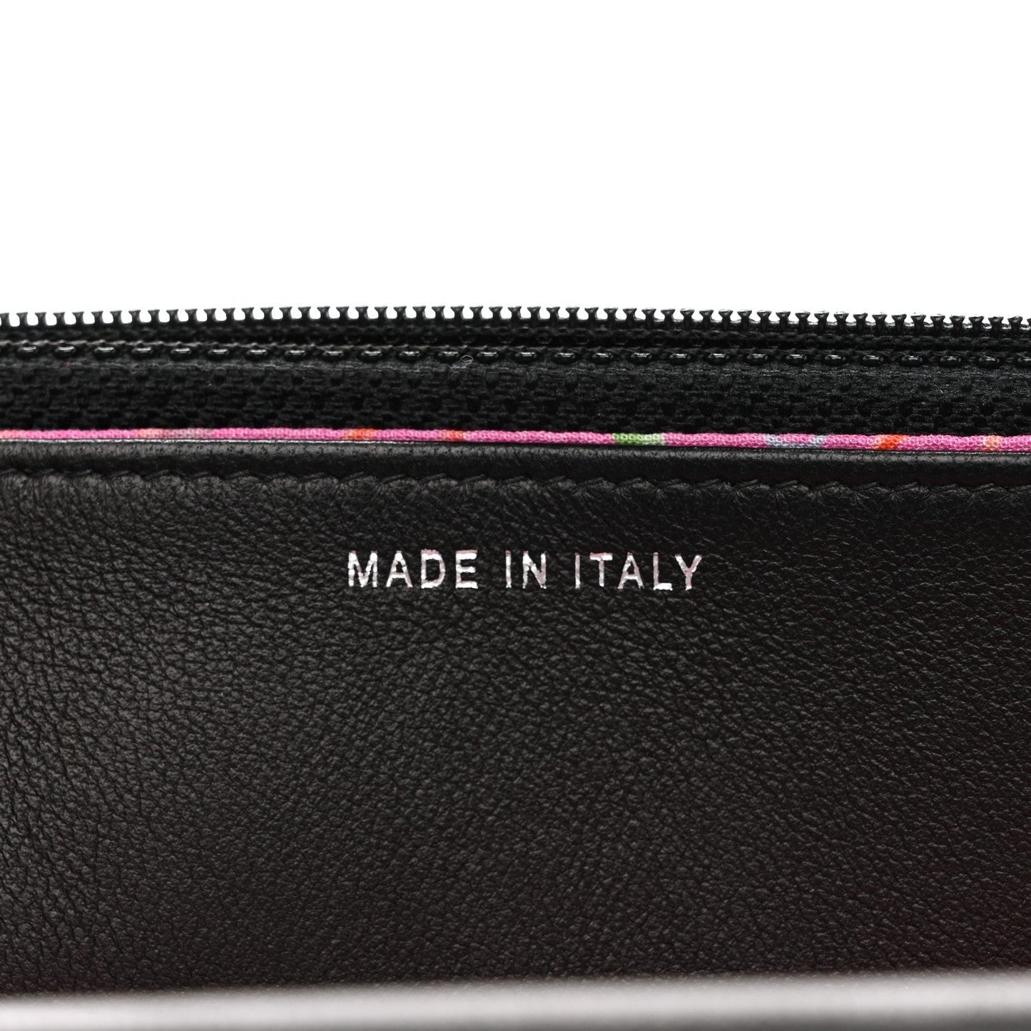 Calfskin Whipstitch Wallet On Chain WOC Black