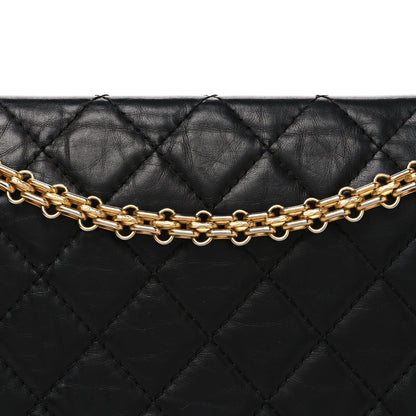Aged Calfskin Quilted 2.55 Reissue 226 Flap Black