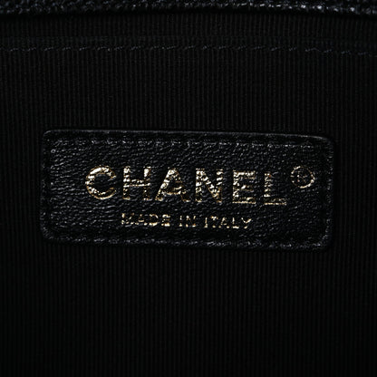 Caviar Quilted Medium Boy Flap Black