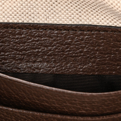GG Supreme Monogram Textured Dollar Calfskin Web Mini Ophidia Convertible Shoulder Bag Beige Ebony New Acero