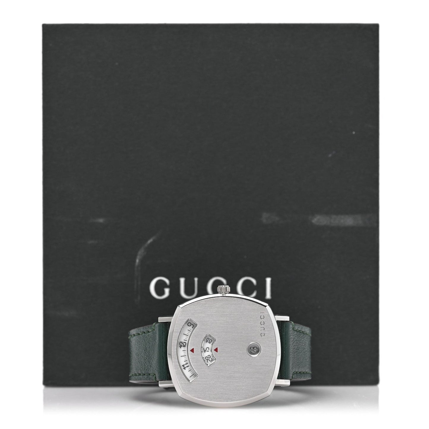 Stainless Steel Calfskin 35mm Grip Quartz Watch Green