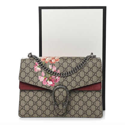 GG Supreme Monogram Blooms Medium Dionysus Shoulder Bag Beige Multicolor Dry Rose