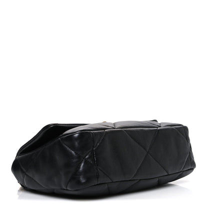 Lambskin Quilted Medium Chanel 19 Flap Black