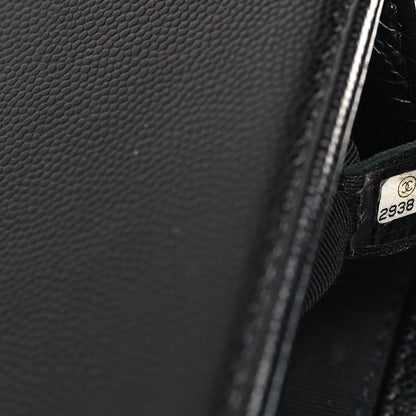 Caviar Quilted Small Boy Flap Black