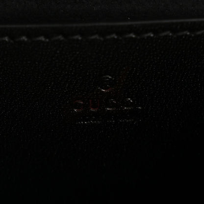 New Canvas Charisma Calfskin Crystal GG Monogram Mini Jackie 1961 Hobo Black