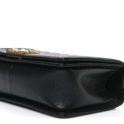 Caviar Quilted Medium Boy Flap Black