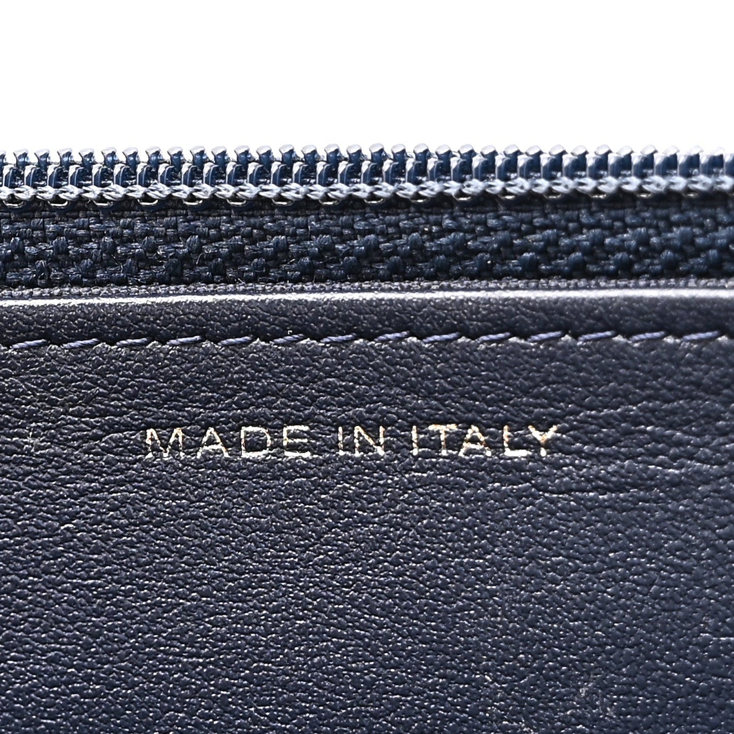 Lambskin Quilted Wallet On Chain WOC Navy