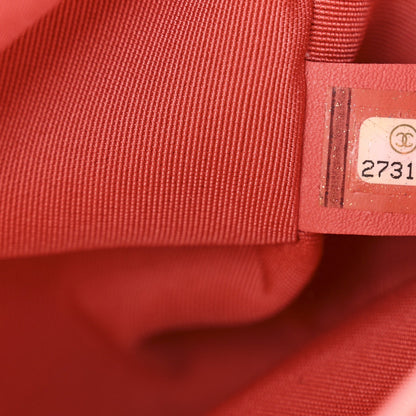 Calfskin Quilted Medium Boy Flap Coral