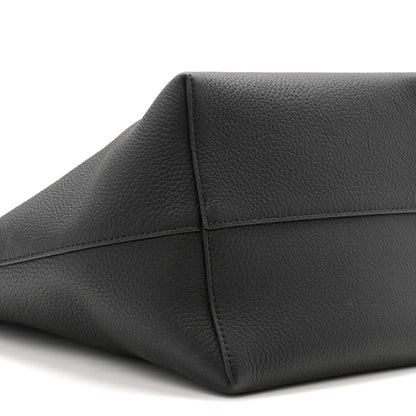 Grained Calfskin Medium N/S Park Tote Black