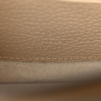 GG Supreme Monogram Textured Dollar Calfskin Mini Retro Interlocking G Flap Shoulder Bag Beige Mystic White Oatmeal