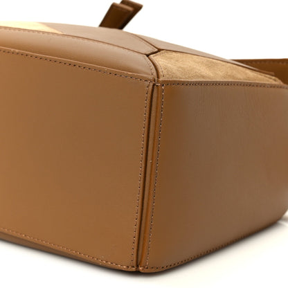 Calfskin Suede Small Puzzle Bag Oak