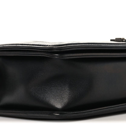 Lambskin Quilted New Medium Boy Flap Black