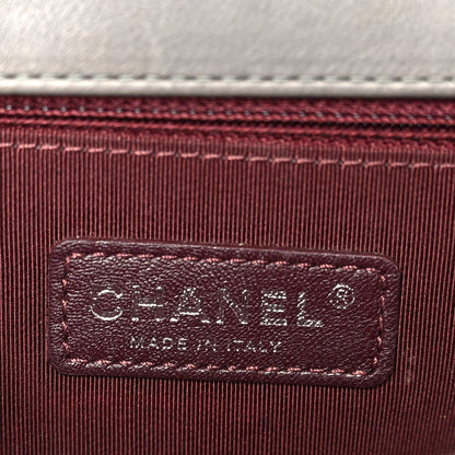 Calfskin Double Stitch New Medium Boy Flap Grey