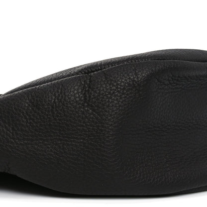 Grained Calfskin Small Slouchy Banana Bag Dark Brown