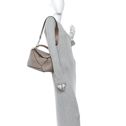 Grained Calfskin Medium Puzzle Bag Sand Mink
