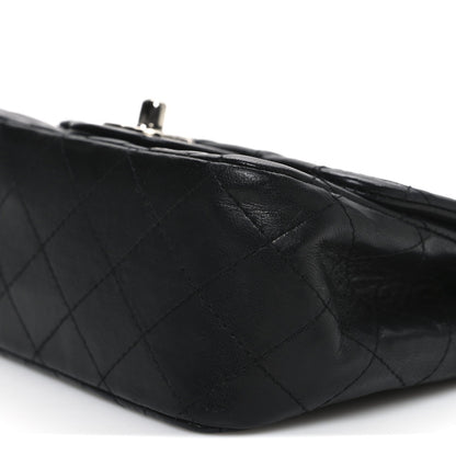 Lambskin Quilted Mini Square Flap Black